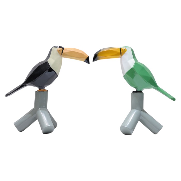 Geometric Bird Figurine: Modern Art Decor, Abstract Animal Sculpture, Unique Home Accent, Contemporary Design, Add a Touch of Stylized Nature.