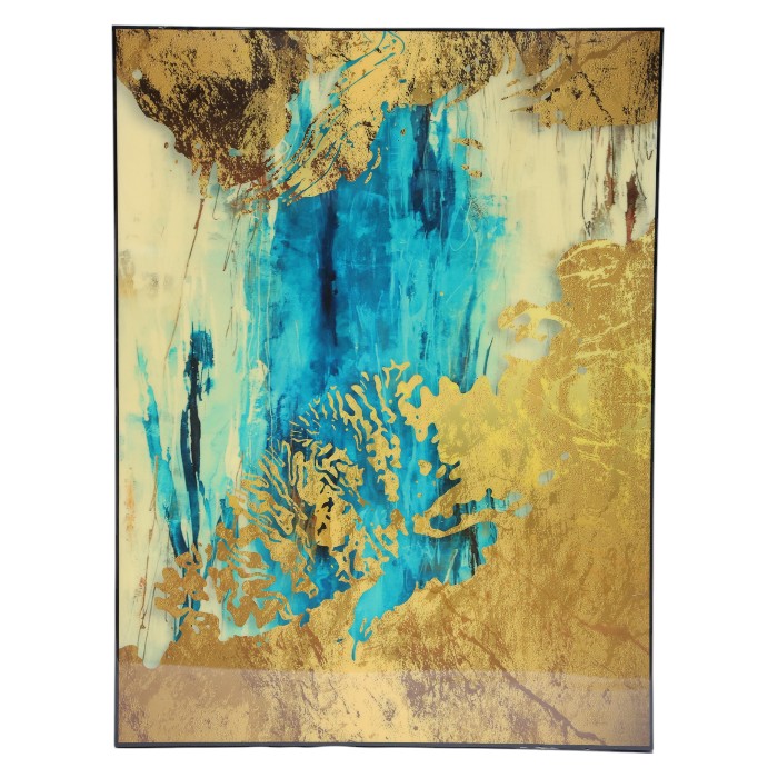 Framed Golden Artwork: Modern Abstract Art, Textured Marbled Background, Metallic Gold, Statement Wall Decor, Add Artistic Elegance to Your Space.