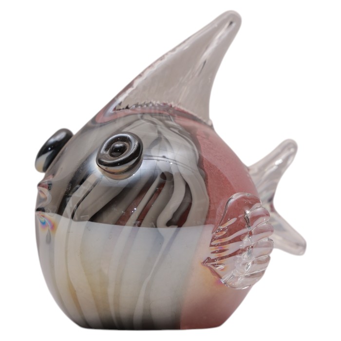 Murano Glass Fish Figurine: Handcrafted Art Glass, Unique Aquatic Decor, Detailed Craftsmanship, Add a Touch of Italian Elegance to Your Space.
