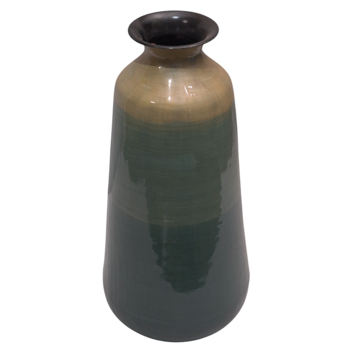 Ombre Green Ceramic Vase - Modern Rustic Flair