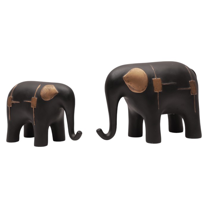 Elephant Sculptures: Stylized Forms, Decorative Inlays, Animal Figurines for Home Decor.