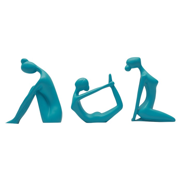 Serene Yoga Pose Figurine: Elegant Sculptural Art, Mindful Home Decor, Individual Pieces for Tranquil Spaces.