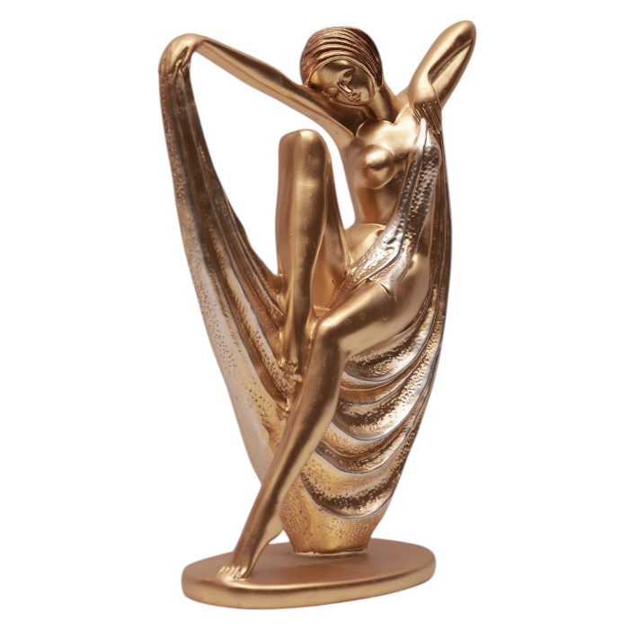 Figurative Sculpture: Draped Fabric, Elegant Pose, Artistic Accent for Home Decor.