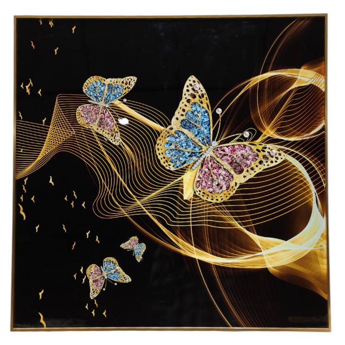 Black and Gold Abstract Wall Art: Textured Geometric Design, Metallic Accents, Modern Statement Piece, Add Luxurious Drama to Your Space.