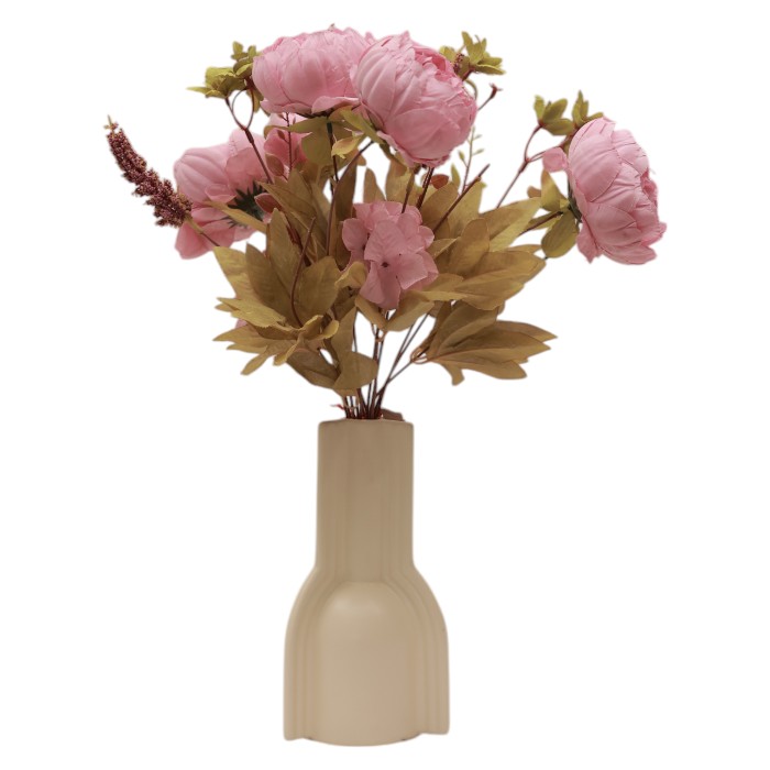 Architectural Ceramic Vase - Modern Sculptural Design, Unique Decorative Planter for Contemporary Home