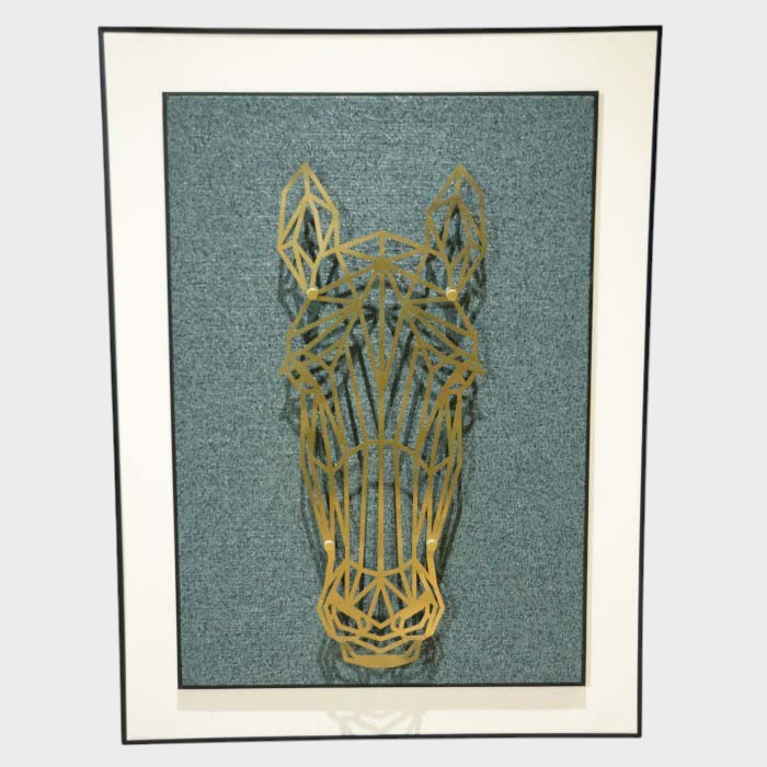Framed Geometric Horse Head Wall Art