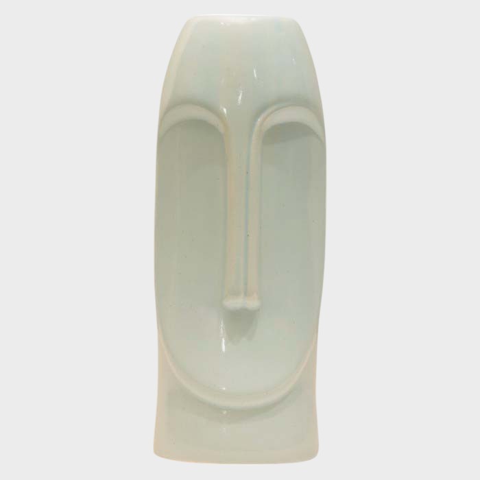 Abstract Face Ceramic Vase: Modern Artistic Decor, Unique Sculptural Design, Versatile Home Accent