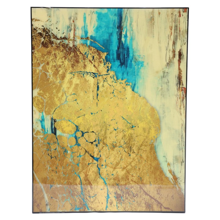 Framed Golden Artwork: Modern Abstract Art, Textured Marbled Background, Metallic Gold, Statement Wall Decor, Add Artistic Elegance to Your Space.