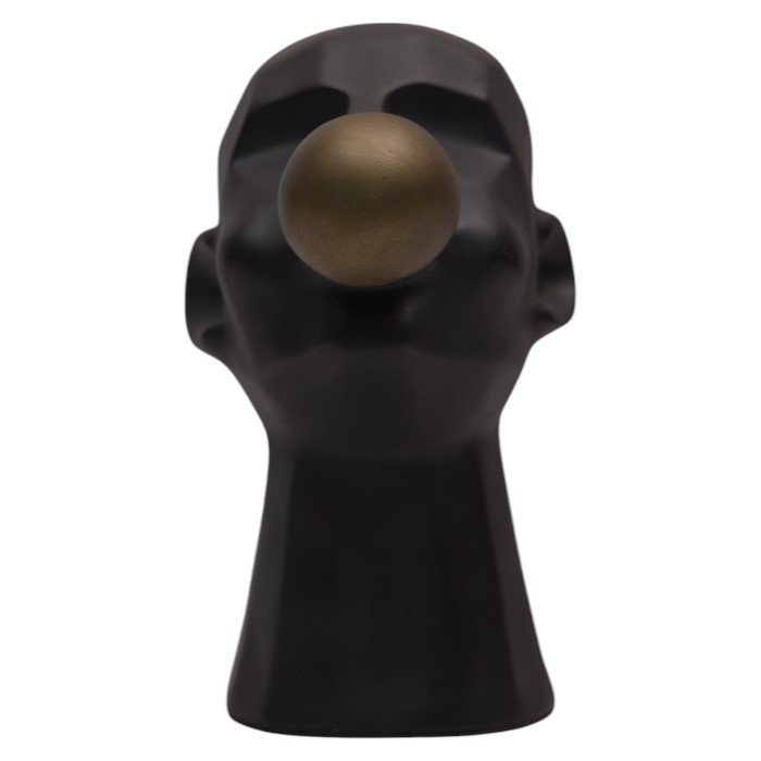 Sculptural Head: Spherical Detail, Modern Artistic Accent, Intriguing Design for Contemporary Interiors.