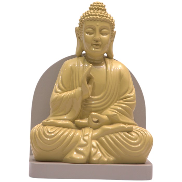 Serene Buddha Statue - Golden Mindfulness Decor