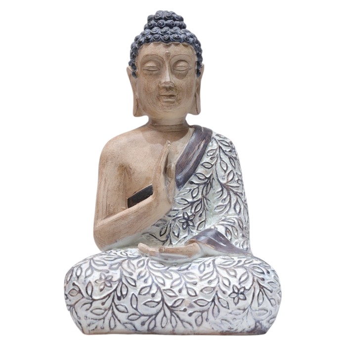 Seated Buddha Statue: Tranquil Home Decor, Spiritual Accent Piece, Detailed Craftsmanship, Add a Touch of Serenity and Peace to Your Space.