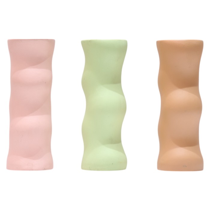 Wavy Ceramic Vases : Modern Sculptural Decor, Unique Pastel Hues, Artistic Centerpieces, Add a Touch of Contemporary Elegance to Your Space.