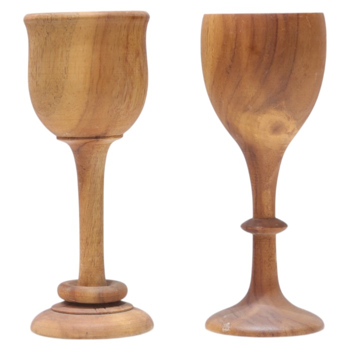 Teak Wood Decorative Goblet : Handcrafted Wooden Art, Rustic Home Decor, Unique Tabletop Accents, Add Natural Elegance to Your Space.