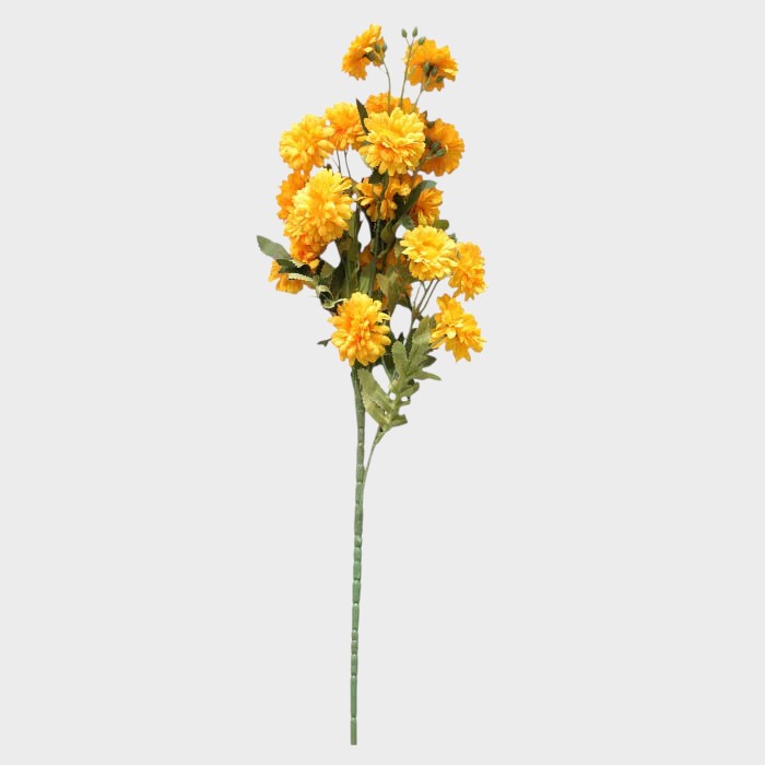 Artificial Yellow Chrysanthemum Spray