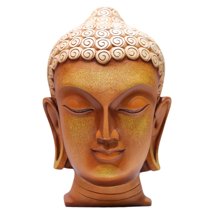 Buddha Head Statue: Spiritual Home Decor, Tranquil Presence, Detailed Craftsmanship, Add a Touch of Serenity and Wisdom to Your Space.
