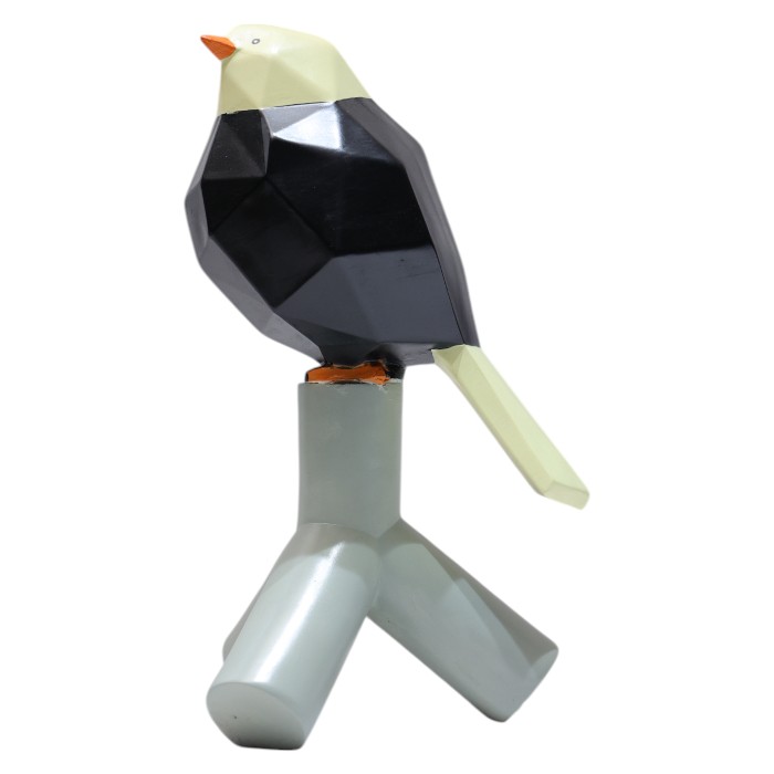 Geometric Bird Figurine: Modern Art Decor, Abstract Animal Sculpture, Unique Home Accent, Contemporary Design, Add a Touch of Stylized Nature.