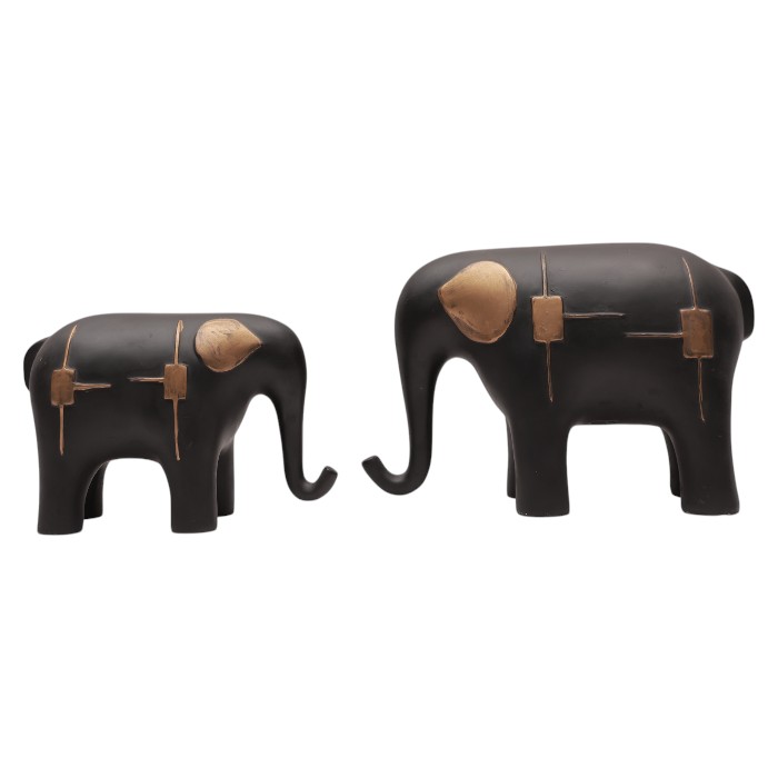 Elephant Sculptures: Stylized Forms, Decorative Inlays, Animal Figurines for Home Decor.