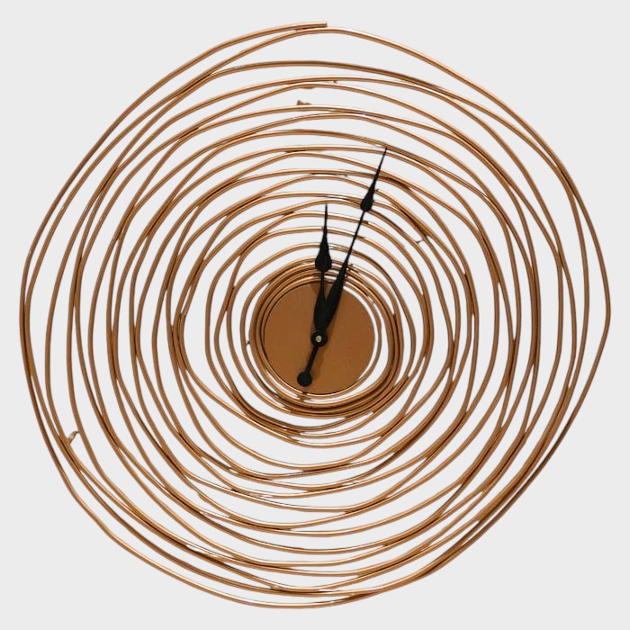 Modern Abstract Copper Wire Wall Clock