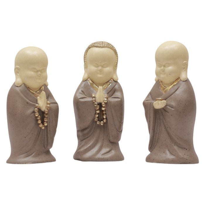 Meditative Monk Figurine - Spiritual Home Decor, Peaceful Religious Statue for Contemplative Spaces