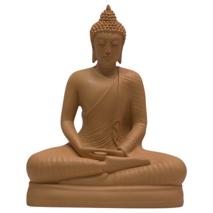 Serene Terracotta Buddha Statue - Meditative Home Decor
