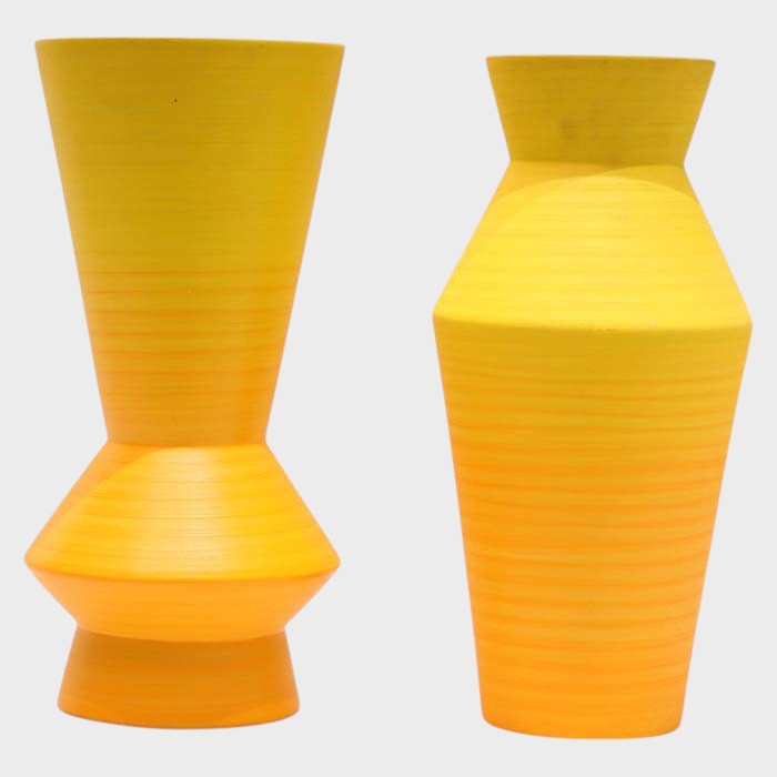 Modern Hourglass Vase - Vibrant Geometric Decorative Accent