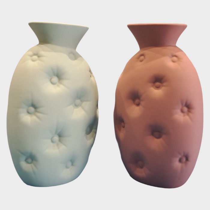 Soft-Touch Dimpled Decor Vases